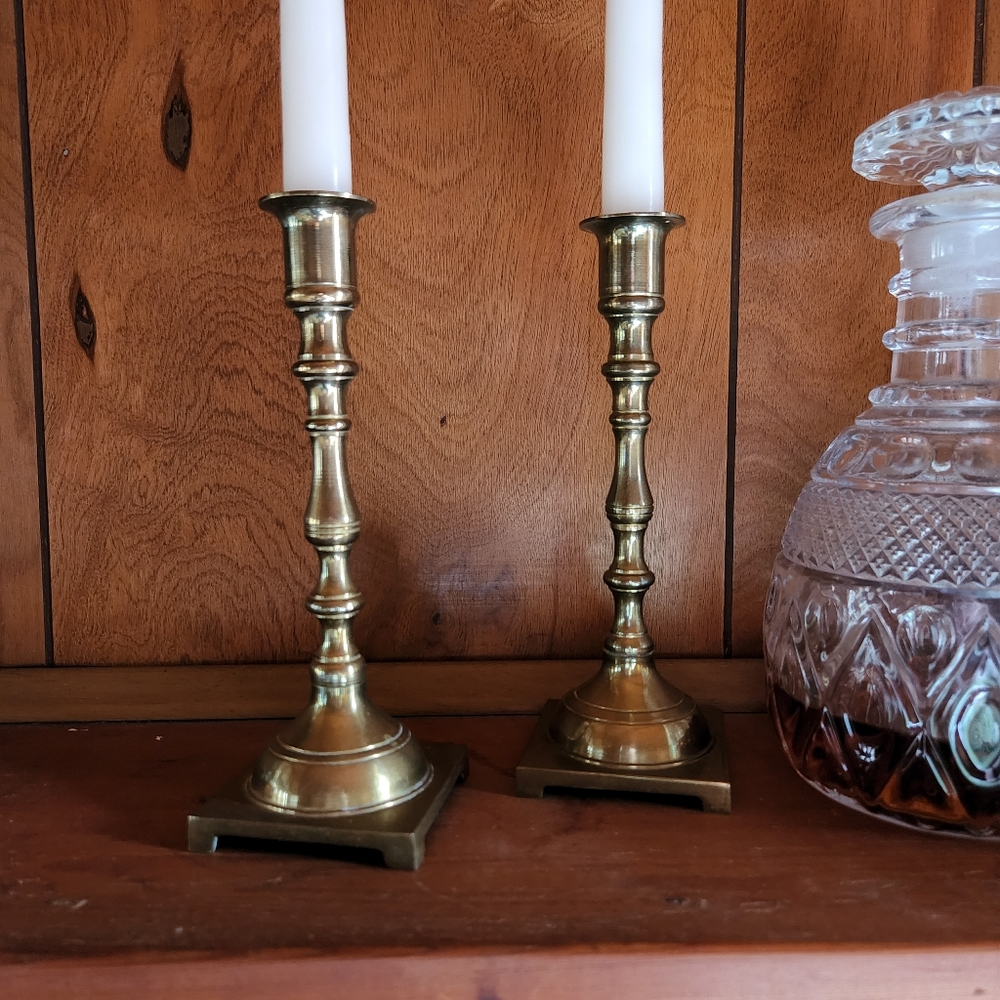 Vintage Brass Candlestick Holders